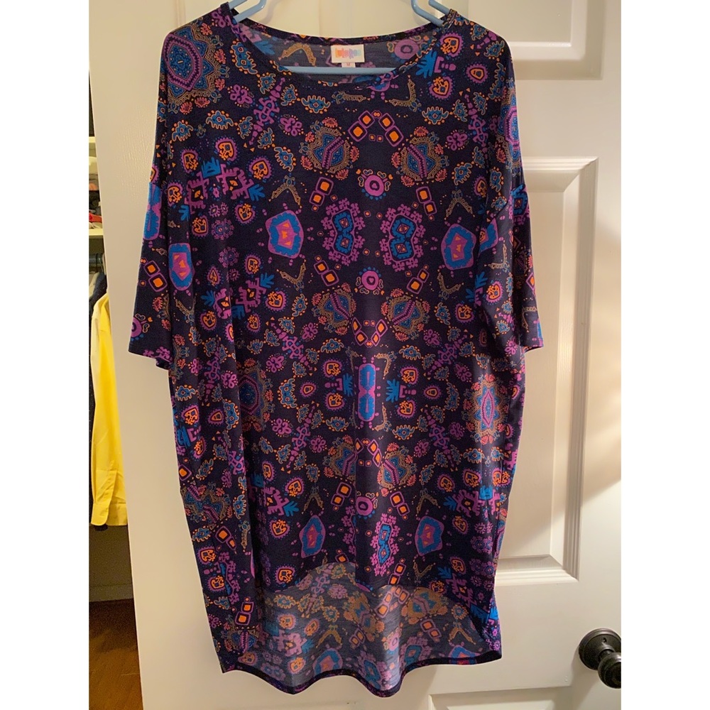 LuLaRoe Purple Pattered Irma